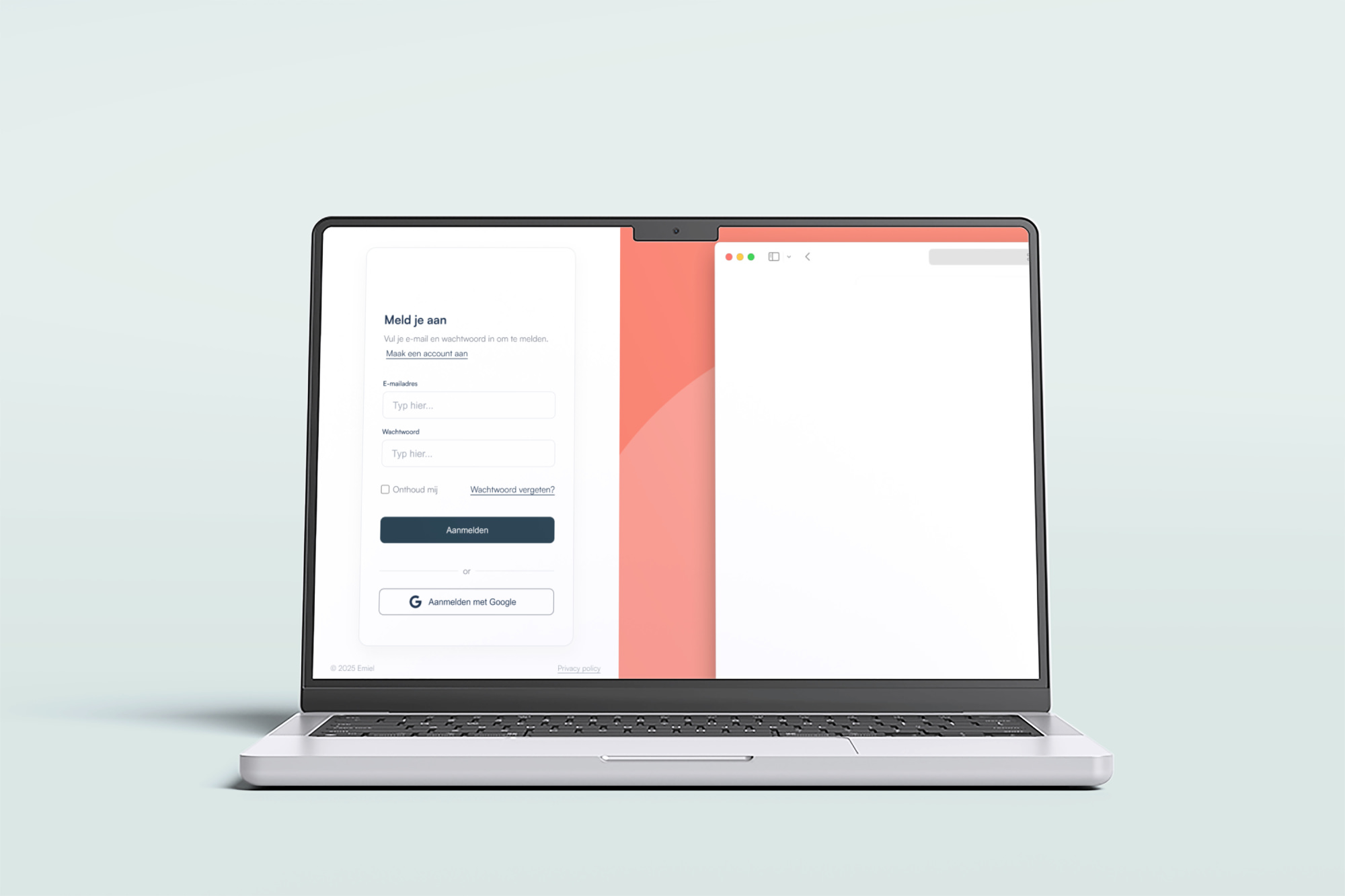 Webportaal met authenticatie interface